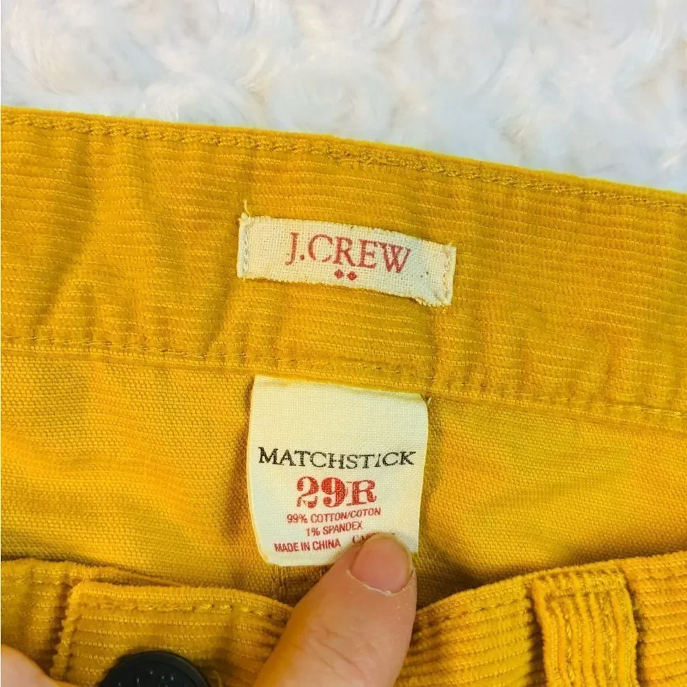 J.Crew Mustard Matchstick Corduroys